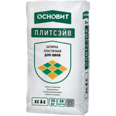 Затирка эластичная ОСНОВИТ ПЛИТСЭЙВ ХС6 Е, бежевая 030, 20 кг 36шт/п